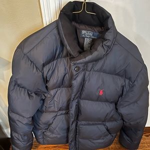 Polo Puffer Jacket Coat Navy Blue Medium